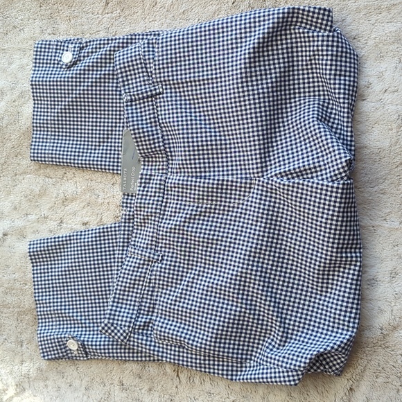 Talbot's Blue White Checkered Slim Leg Perfect Crop Petite Fit Pants Size 6P NWT - Picture 6 of 7